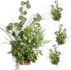 Free-Standing Wedding Aisle Runner Flowers, White Green, 4pcs in Gr-variety Greenery
