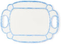 French Blue Bamboo Touch Platter, 20-Inch, Melamine in 20" in Blue