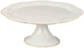 French Perle Pedestal Cake Plate, Medium, White in White