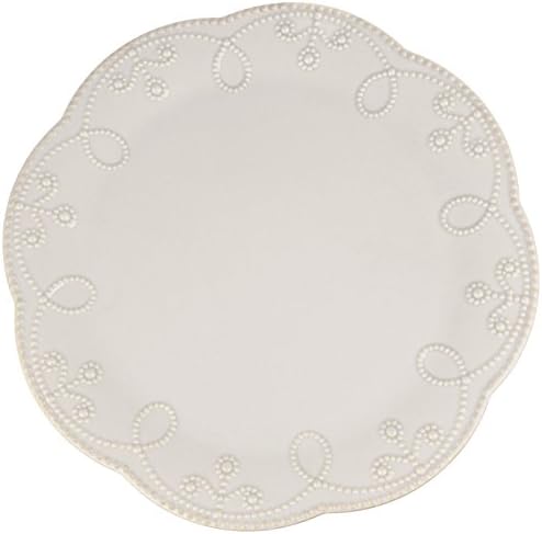 French Perle Pedestal Cake Plate, Medium, White in White, alternate view 2