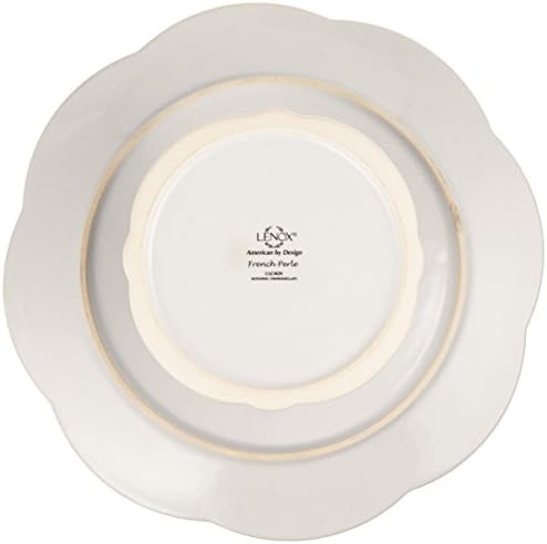 French Perle Pedestal Cake Plate, Medium, White in White, alternate view 3