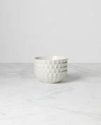 French Perle Scallop 4-Piece Bowl Set, 4.00 LB, White in White, alternate view 4