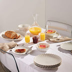 French Perle Scallop Accent Plates, Appetizer Plate Set for 4 in 4-Count in White, alternate view 2