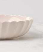 French Perle Scallop Blush Oval Serving Bowl, 11-Inch 80 Fl Oz in Blush, alternate view 3