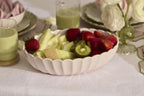 French Perle Scallop Blush Oval Serving Bowl, 11-Inch 80 Fl Oz in Blush, alternate view 4