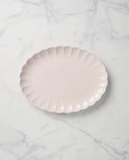 French Perle Scallop Blush Oval Serving Platter, 12-Inch in Blush, alternate view 3