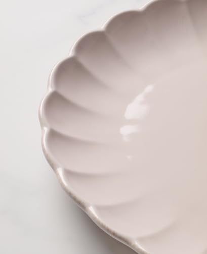 French Perle Scallop Blush Oval Serving Platter, 12-Inch in Blush, alternate view 4