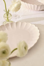 French Perle Scallop Blush Oval Serving Platter, 12-Inch in Blush, alternate view 6
