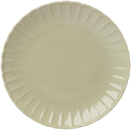 French Perle Scallop Matcha Stoneware 18-Piece Dinnerware Set for 6 in Matcha, alternate view 3