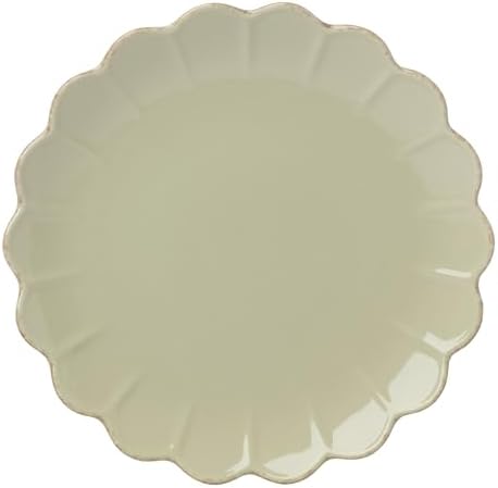 French Perle Scallop Matcha Stoneware 18-Piece Dinnerware Set for 6 in Matcha, alternate view 4
