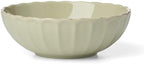 French Perle Scallop Matcha Stoneware 18-Piece Dinnerware Set for 6 in Matcha, alternate view 5