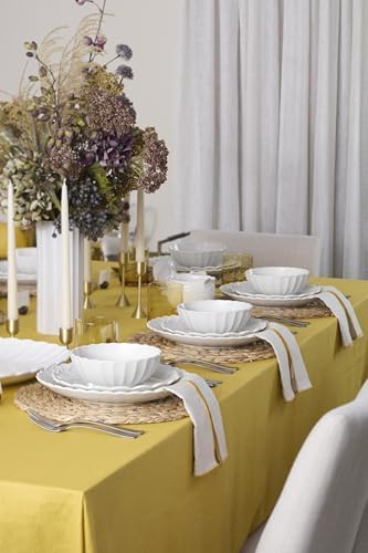 French Perle Scallop White Dinnerware Set with Accent Plates in 12 Count (Service for 4) in White, alternate view 6