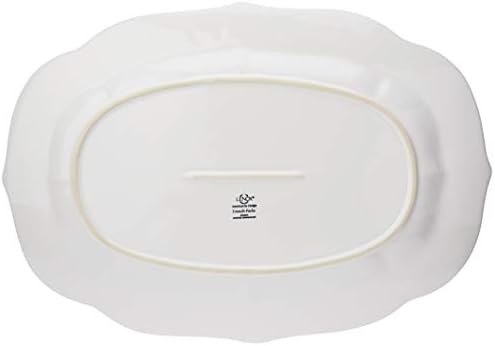 French Perle White Large Stoneware Serving Platter in White, alternate view 4
