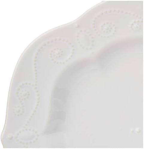 French Perle White Large Stoneware Serving Platter in White, alternate view 5