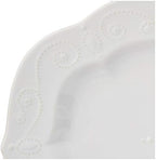 French Perle White Large Stoneware Serving Platter in White, alternate view 5