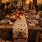 Friendsgiving Party Decorations - Happy Friendsgiving Table Runner | Thanksgiving Table Decor for Indoor Outdoor, alternate