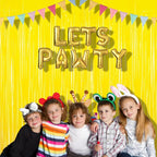 Fringe Curtain Backdrop | 2PCS | Pastel Yellow Party Decorations in 3.2x8.2ft in Yellow, alternate view 5