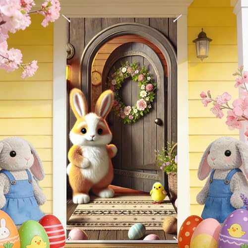 Front Door Cover Entrance Banner 35x70in Polyester