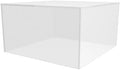 Frosted Acrylic Display Box Counter Retail Merchandise Storage Bin No Lid with Open Bottom 7" x 7" x 4"