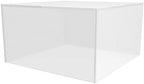 Frosted Acrylic Display Box Counter Retail Merchandise Storage Bin No Lid with Open Bottom 7" x 7" x 4"