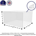 Frosted Acrylic Display Box Counter Retail Merchandise Storage Bin No Lid with Open Bottom 7" x 7" x 4", alternate view 3