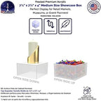 Frosted Acrylic Display Box Counter Retail Merchandise Storage Bin No Lid with Open Bottom 7" x 7" x 4", alternate view 5