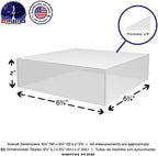 Frosted Acrylic Display Box Versatile 5 Sided Pedestal 6.75" x 6.75" x 2" Merchandise Storage Bin No Lid Retail, alternate