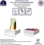 Frosted Acrylic Display Box Versatile 5 Sided Pedestal 6.75" x 6.75" x 2" Merchandise Storage Bin No Lid Retail, alternate