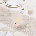 Frosted Arch Wedding Table Numbers 1-20, Gold Foil Printed 5x7 Acrylic Display Signs and Holders, Pack of 20, alternate view