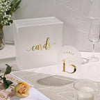 Frosted Arch Wedding Table Numbers 1-20, Gold Foil Printed 5x7 Acrylic Display Signs and Holders, Pack of 20, alternate view