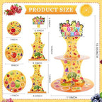 Fruit Strawberry Cupcake Stand - 3 Tier Cute Cake Decorations in Yellow, alternate view 3