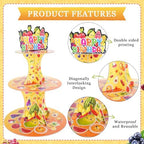 Fruit Strawberry Cupcake Stand - 3 Tier Cute Cake Decorations in Yellow, alternate view 4