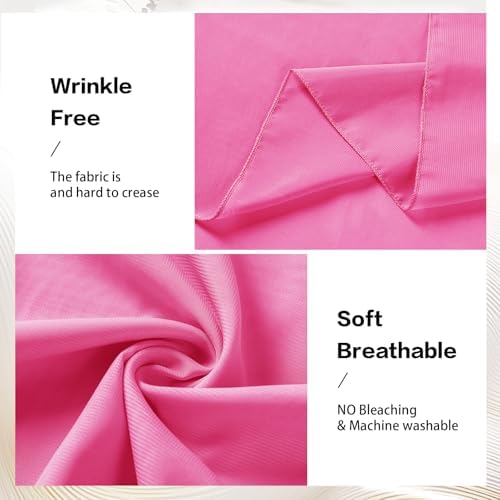 Fuchsia Backdrop Curtains for Parties, Chiffon Photo Backdrop Drapes 2 Panels 5x8ft Sheer Outdoor Curtain for, alternate view