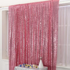 Fuchsia Pink Sequin Backdrop, 6Ft x 8Ft Glitter Photography Background Curtains for Party Baby Shower Wedding, alternate view