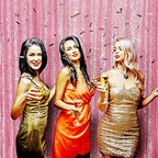 Fuchsia Pink Sequin Backdrop, 6Ft x 8Ft Glitter Photography Background Curtains for Party Baby Shower Wedding, alternate view