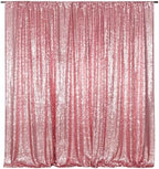 Fuchsia Pink Sequin Backdrop,8FT x 10FT Sequin Photography Backdrop Curtain for Party Decoration in 8 x 10ft in