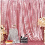 Fuchsia Pink Sequin Backdrop,8FT x 10FT Sequin Photography Backdrop Curtain for Party Decoration in 8 x 10ft in, alternate