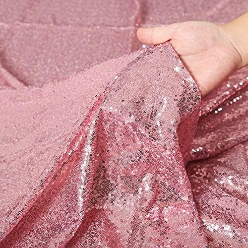 Fuchsia Pink Sequin Backdrop Curtain, 2 Panels 2Ft x 8Ft Glitter Photography Background for Party Baby Shower, alternate view