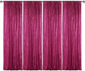 Fuchsia Sequin Backdrop Curtain 4 Panels 2FTx8FT Glitter Fuchsia Background Drapes Sparkle Photography Backdrop