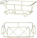 Full Size Gold Wire Metal Buffet Serving Chafing Rack, 5 Pack in Gold