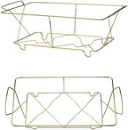 Full Size Gold Wire Metal Buffet Serving Chafing Rack, 5 Pack in Gold