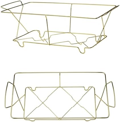 Full Size Gold Wire Metal Buffet Serving Chafing Rack, 5 Pack in Gold