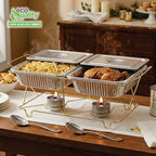 Full Size Gold Wire Metal Buffet Serving Chafing Rack, 5 Pack in Gold, alternate view 2
