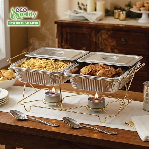 Full Size Gold Wire Metal Buffet Serving Chafing Rack, 5 Pack in Gold, alternate view 2