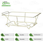 Full Size Gold Wire Metal Buffet Serving Chafing Rack, 5 Pack in Gold, alternate view 4