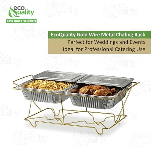 Full Size Gold Wire Metal Buffet Serving Chafing Rack, 5 Pack in Gold, alternate view 5