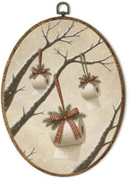 Funny Christmas Farmhouse Bathroom Oval Wall Art 8.5x11.5in