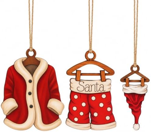 Funny Christmas Ornaments, Santa Ornaments for Christmas Tree, Secret Santa Gifts, Vintage 3-Piece Ornament Set