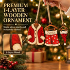 Funny Christmas Ornaments, Santa Ornaments for Christmas Tree, Secret Santa Gifts, Vintage 3-Piece Ornament Set, alternate