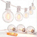 G40 Globe White String Lights Outdoor - 100FT White Patio Lights with 52 Shatterproof Dimmable LED Bulbs(2